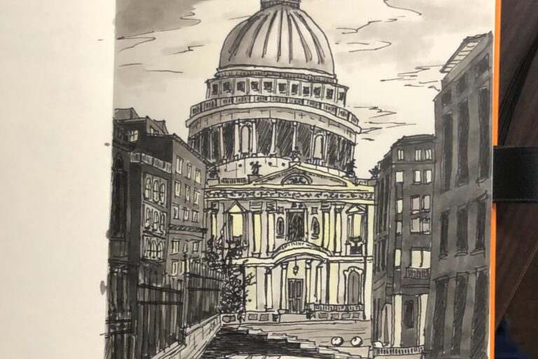 St. Paul’s Cathedral: Capturing London’s Iconic Skyline in Ink and Markers